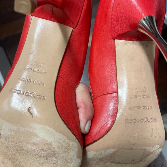 Sergio Rossi Leather pink high heels 7.5 - Picture 7 of 10